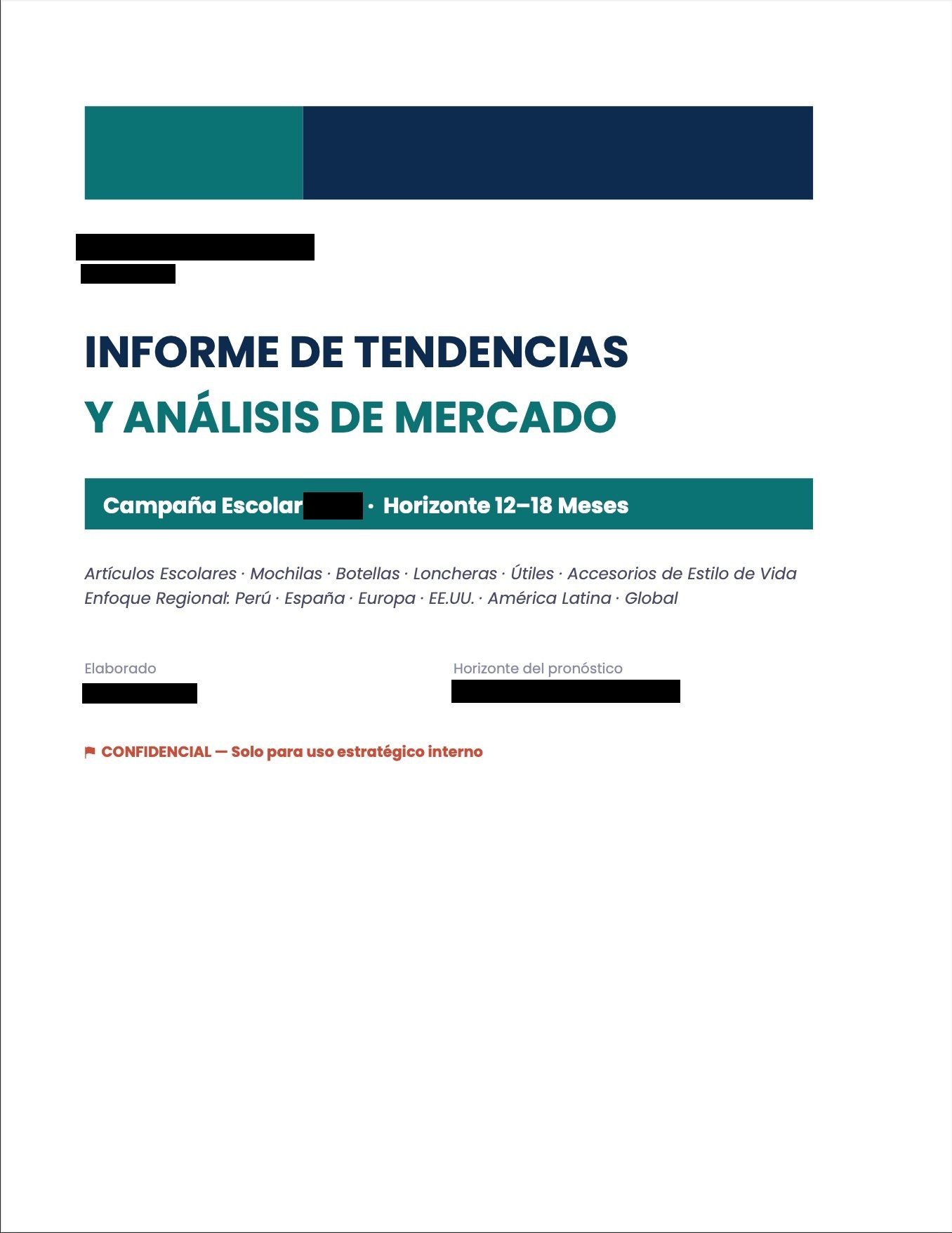 Trend report cover, redacted